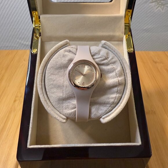 Ladies' Rose Gold & Pink Minimalist Watch Rubber Band FMDOTT042, 30mm - Picture 1 of 5